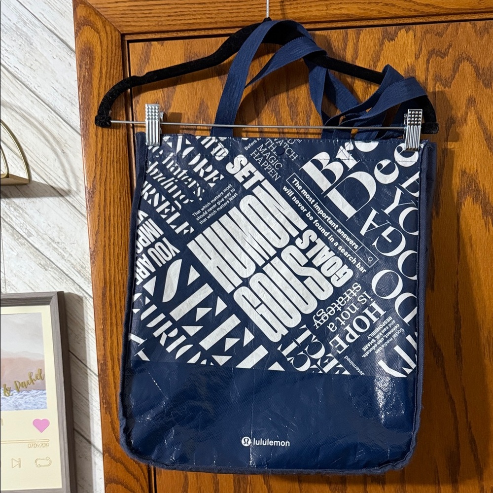 lululemon athletica Navy and White Graphic Backpack